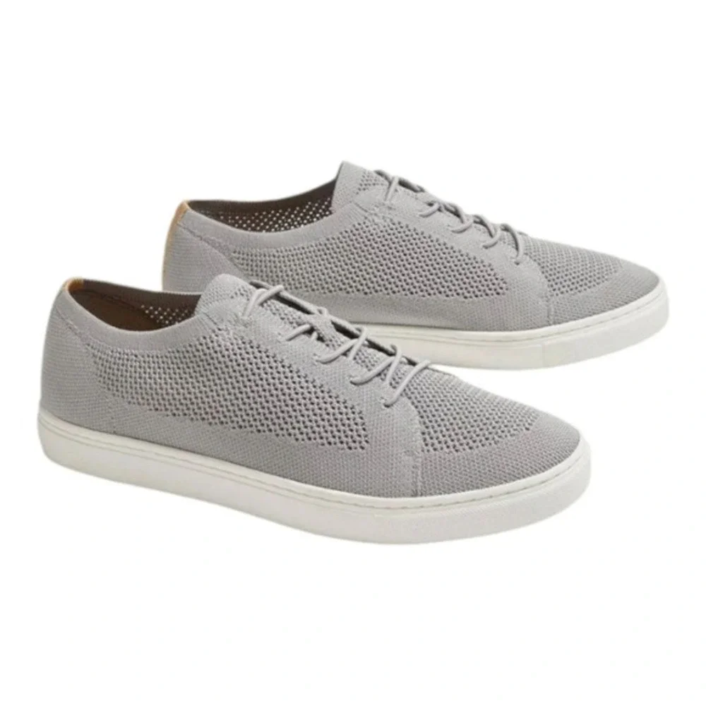 Lane Bryant Grey Knit Perforated Slip On Sneakers Women's 12 W‎ WIDE